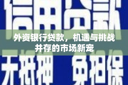 宝山外资银行贷款，机遇与挑战并存的市场新宠