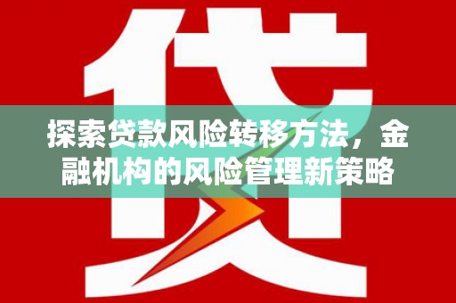 宝山探索贷款风险转移方法，金融机构的风险管理新策略