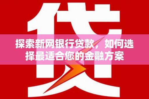 宝山探索新网银行贷款，如何选择最适合您的金融方案