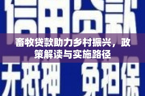 宝山畜牧贷款助力乡村振兴，政策解读与实施路径