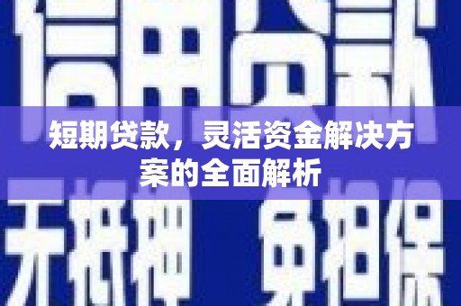 宝山短期贷款，灵活资金解决方案的全面解析