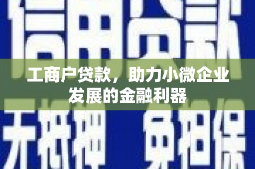宝山工商户贷款，助力小微企业发展的金融利器